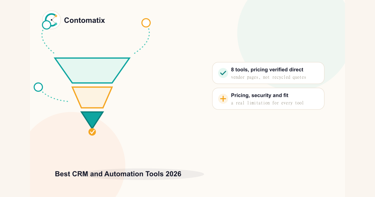 Best CRM and Automation Tools 2026: Pricing and Real Fit