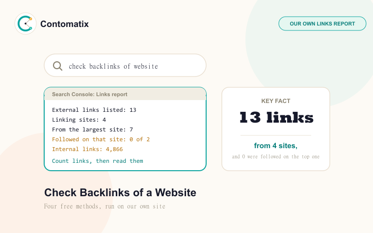 Check Backlinks of Website: 4 Free Methods, Real Data