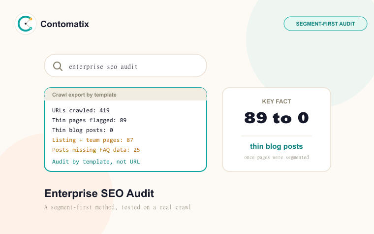 Enterprise SEO Audit: A Complete Segment-by-Segment Guide
