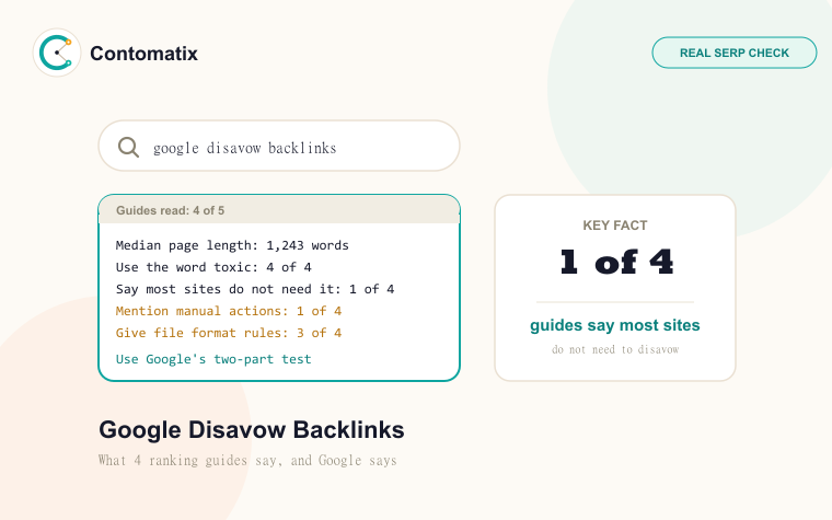 Google Disavow Backlinks: When Google Says You Need It