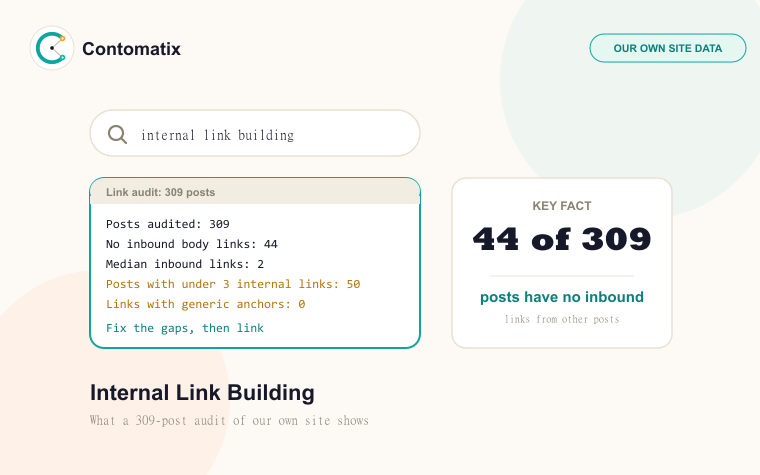 Internal Link Building: What Our 309-Post Audit Revealed