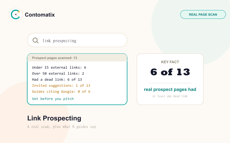 Link Prospecting: What 13 Real Prospect Pages Showed Us
