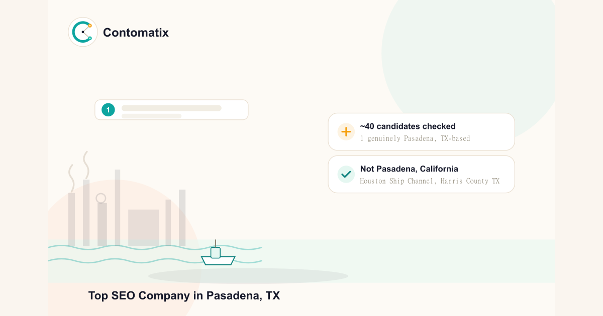 The Top SEO Company in Pasadena, TX — Verified for 2026