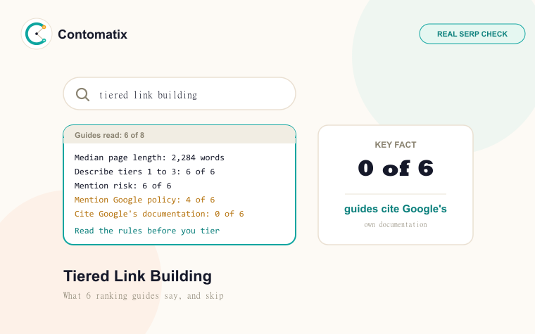 Tiered Link Building: What 6 Top Guides Skip About Google