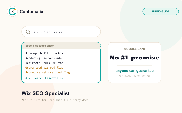 Wix SEO Specialist: The Complete 2026 Guide to Hiring One