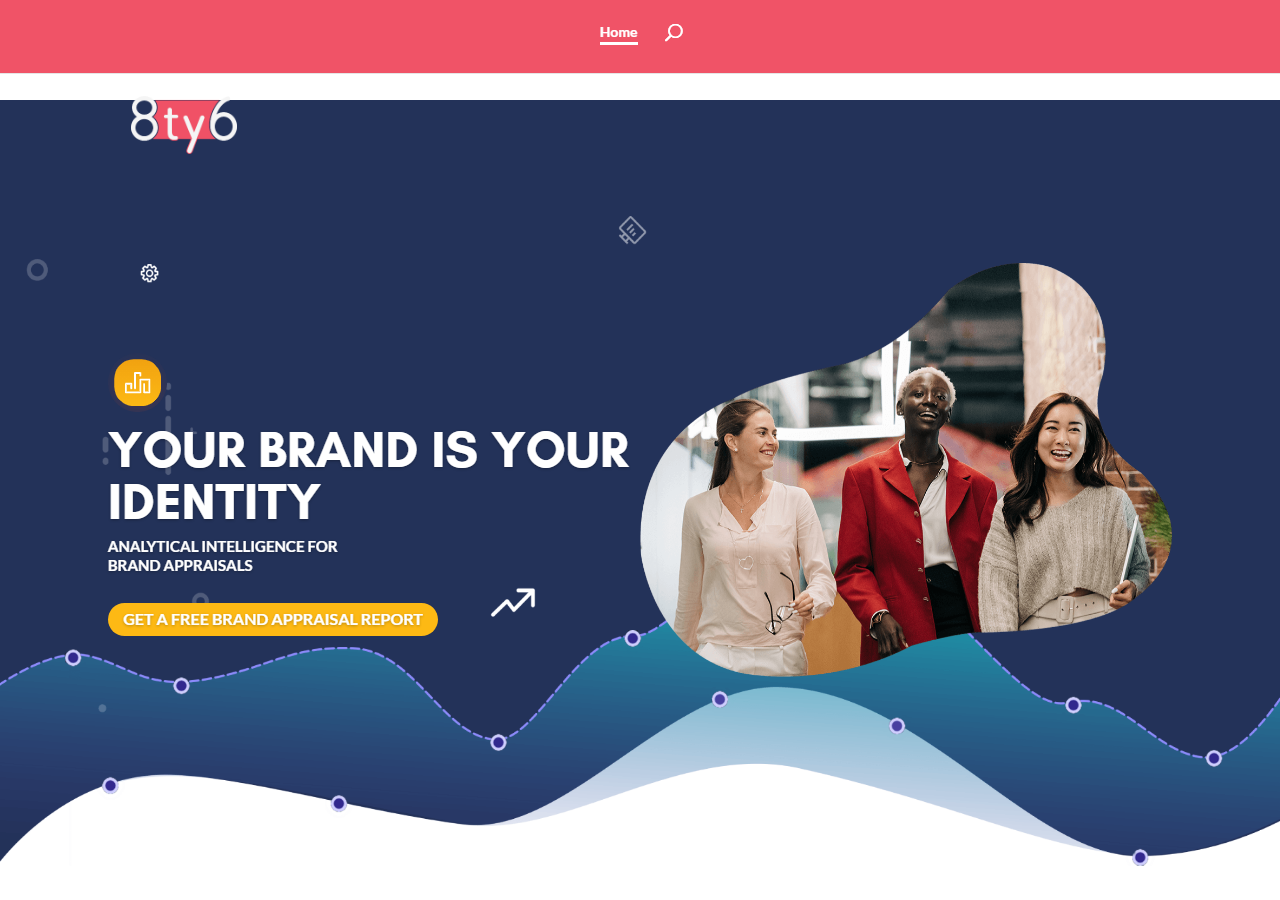 8ty6 homepage screenshot, a data-driven brand and digital marketing agency based in Milpitas, California