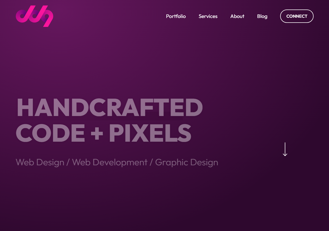 DD9 homepage screenshot, a Boulder, Colorado branding and web design studio formerly known as DesignDivine, rebranded in 2011