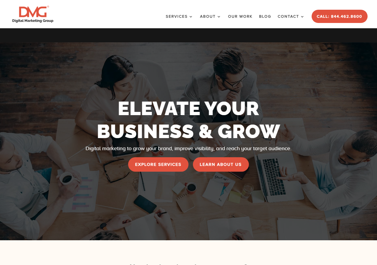 Digital Marketing Group homepage screenshot, an SEO, SEM and video production agency based in Beaverton, Oregon