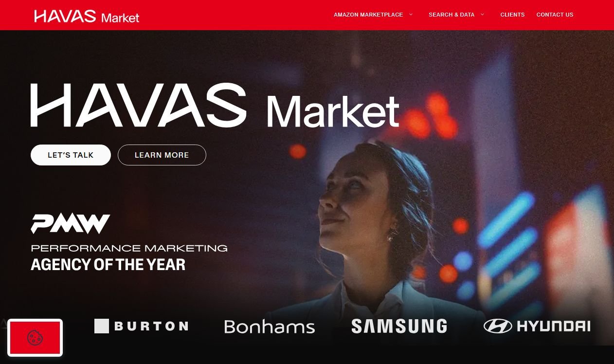 Havas Market homepage, the agency formerly known as Search Laboratory in Leeds