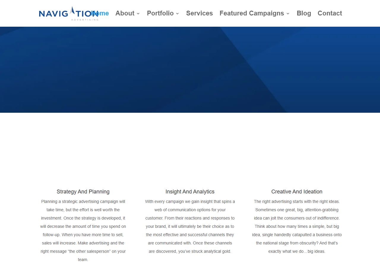 Navigation Advertising homepage screenshot, an SEO, SEM and branding agency based in Murfreesboro, Tennessee