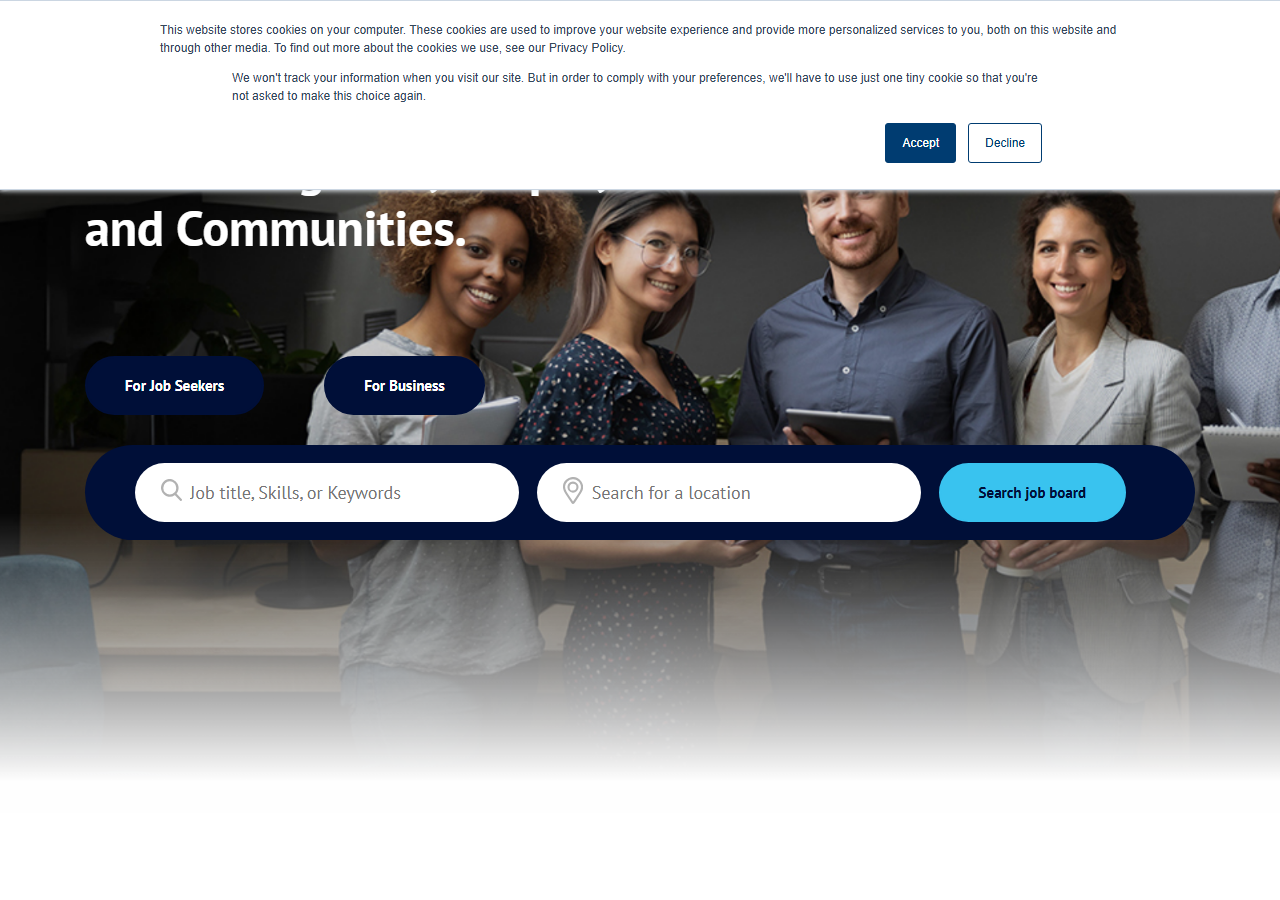 Nelson Connects homepage screenshot, formerly Nelson Staffing, a Northern California staffing network with a Petaluma branch office