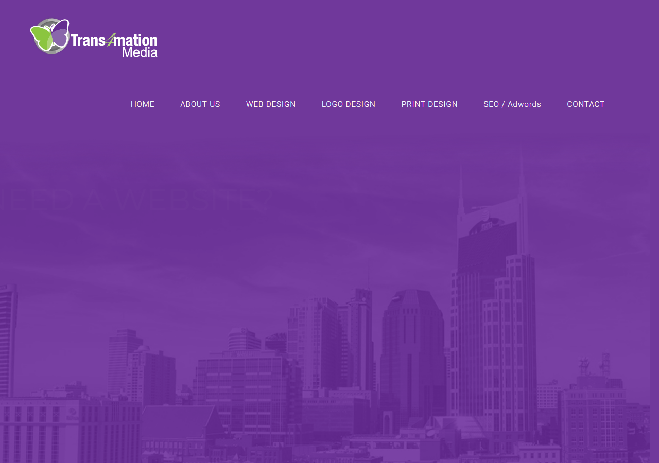 Trans4mation Media homepage screenshot, an on-site and off-site SEO agency based in Murfreesboro, Tennessee